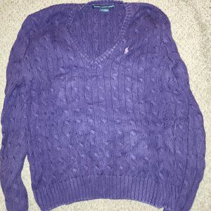 Women's Polo Ralph Lauren V- Neck Sweater Purple